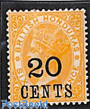 20c on 6d, Stamp out of set