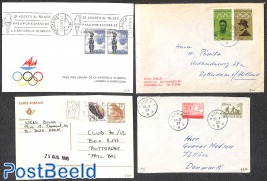 4 covers or cards on theme Olympic games