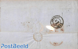 Folding letter from Antwerpen to Amsterdam. See Anvers mark.