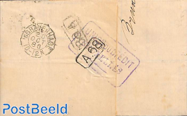 folding letter from Brussels to the Hague. See both marks