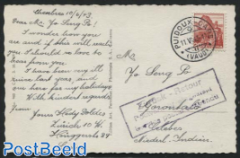 Postcard from Switzerland to Celebes, Returned to sender