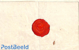 Folding letter from Arnhem to Arnhem, with a wax stamp