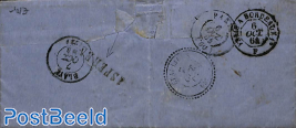 Folding letter from LEERDAM to Etaulier (F) 