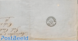Folding cover from Rotterdam to Amsterdam, see both postmarks. Wapenzegel 1cent 