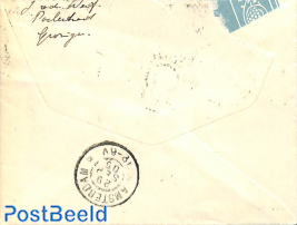 Registered letter from Groningen to Amsterdam, 15c