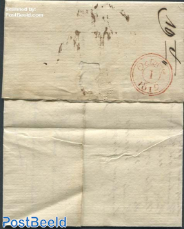 Folding letter from Almelo to Paris with Oktober 1819 mark