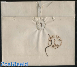 Folding letter from Wageningen to Arnhem, Postmark: Na Posttijd