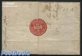 Folding invoice from Rotterdam to Beek, Maastricht, shipped by a steamboat