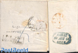 folding letter from Menziken to Aarau