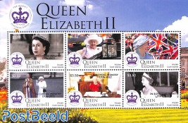 Queen Elizabeth II 6v, overprinted In loving memories 1926-2022