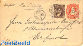 Envelope 8c, uprated to Erfurt (D)