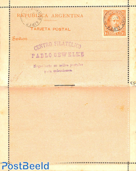 Reply paid card letter 1.5c
