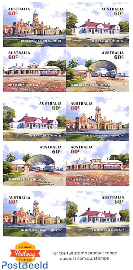 Railway stations, foil booklet