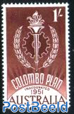 Colombo plan 1v, normal paper