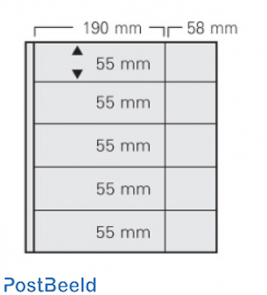 5 bladen Garant transparant 5x190x55+5x58x55mm