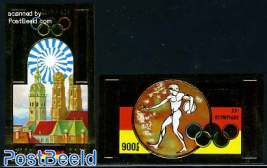 Olympic games 2v, gold, imperforated
