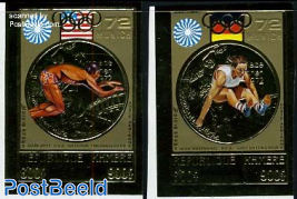 Olympic games, gold, imperforated
