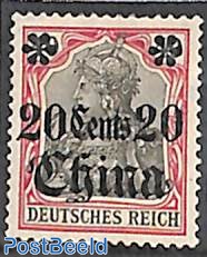 German Post, 20c on 40pf, Stamp out of set