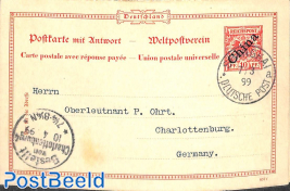 Reply Paid Postcard 10/10pf to Charlottenburg