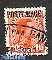Postfaerge, 10o, Stamp out of set