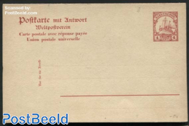 Kiautschou, Reply Paid Postcard  10/10c
