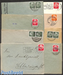 8 covers, some with special postmarks