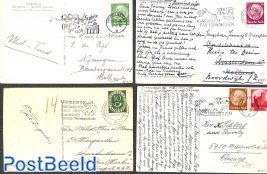 4 cards with promotional Olympic games cancellations