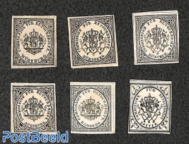 6x Commission für retourbriefe stamps, different places