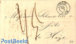 Folding letter from Coeln to la Haye