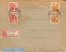 Registered letter from Berlin to Dresden