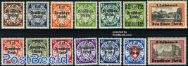 Overprints on Danzig stamps 14v