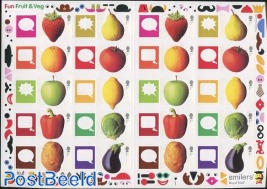 Fun Fruit & veg, Label Sheet