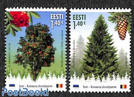 Trees 2v, joint issue Romania