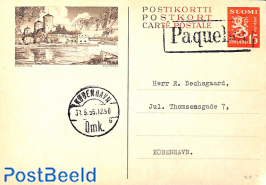 Illustrated postcard, PAQUEBOT postmark