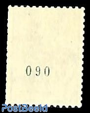 Definitive, coil stamp with green number on backside