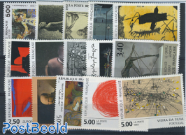 Art stamps France 1991/1993 (15 stamps)