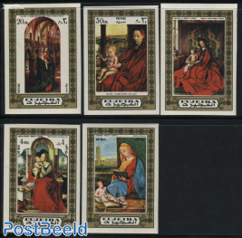 Madonna paintings 5v, imperforated