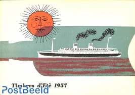 Original Dutch promotional folder from 1957, Ships, French language