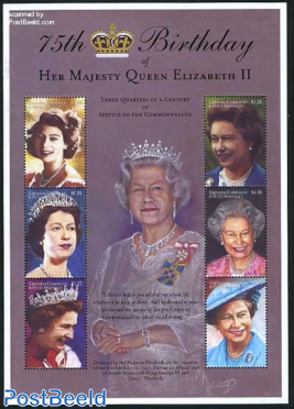 Elizabeth II 75th anniversary 6v m/s