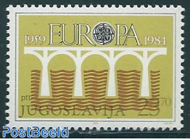 Europa 1v, wrong colour, with attest