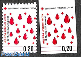 Welfare stamps, red Cross 2v (perforated & imperforated)