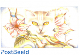 Cat and flowers