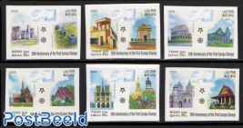 50 Years Europa Stamps 6v Imperforated