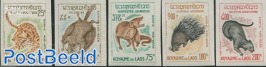 Animals 5v, imperforated
