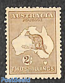 2Sh, WM A-thin crown, Brown, Stamp out of set