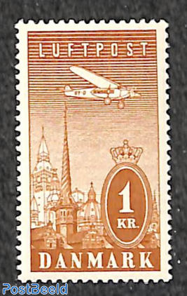 1Kr Brown, Stamp out of set