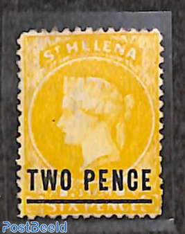 TWO PENCE perf. 12.5, WM CC-Crown, Stamp out of set