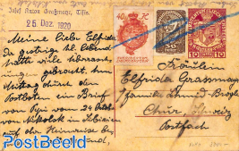 Postcard  Kloster Schellenberg 20Rp, uprated to Express mail