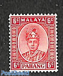 Pahang, 6c, Stamp out of set