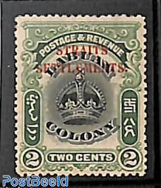 Straits Settlements, 2c, Stamp out of set